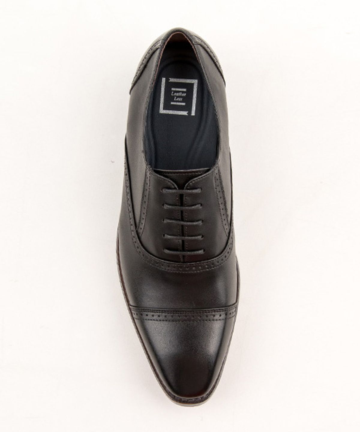 레더리스(LEATHERLESS) #0190 / 스트레이트팁 옥스포드/ 블랙 / for men