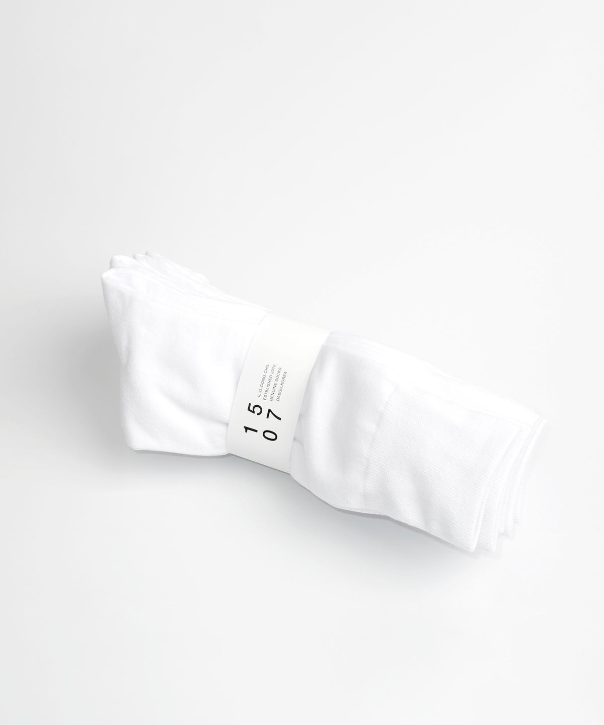 일오공칠(IL-O-GONG-CHIL) [6PACK] 1507 베이직 트라우져 하이 삭스 _ 스노우 화이트/블랙