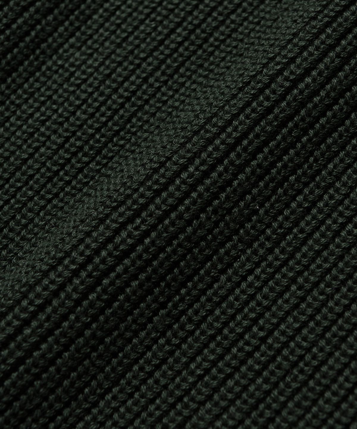 니티드(KNITTED) 소프트코튼 드랍숄더 오버핏 와플 니트 DARK GREEN