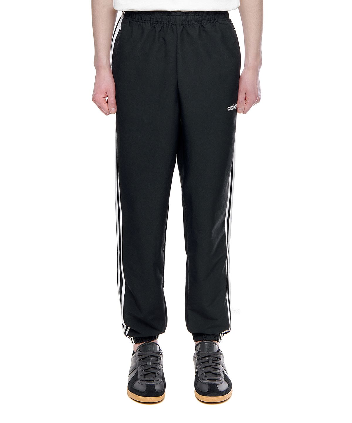 아디다스(ADIDAS) 에센셜 3S 윈드 팬츠 - 블랙:화이트 / DQ3100