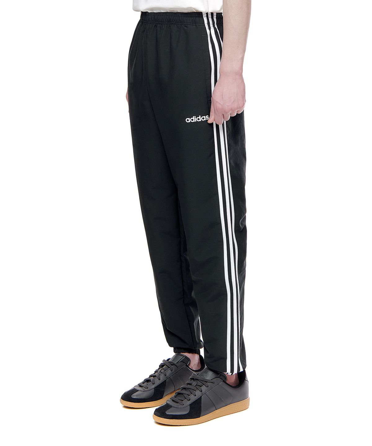 아디다스(ADIDAS) 에센셜 3S 윈드 팬츠 - 블랙:화이트 / DQ3100