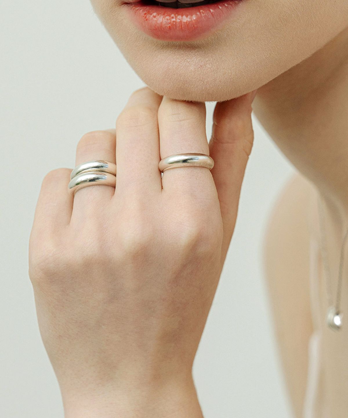 티오유(TOU) [Silver925] 96 Semi Matte Bulging Silver Ring