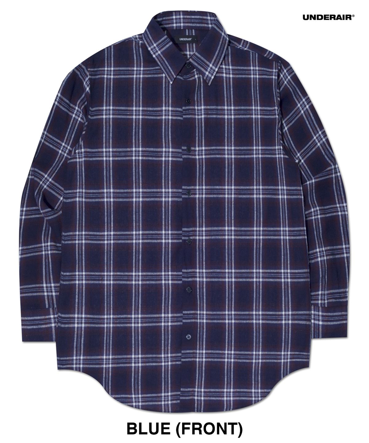 언더에어(UNDERAIR) [세미오버핏] G CLEF CHECK SHIRTS (2 COLOR)