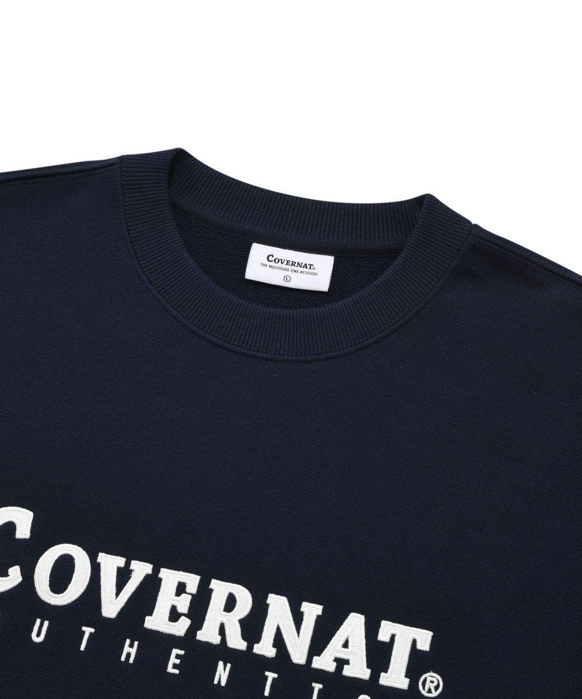 커버낫(COVERNAT) 어센틱 로고 맨투맨 Navy