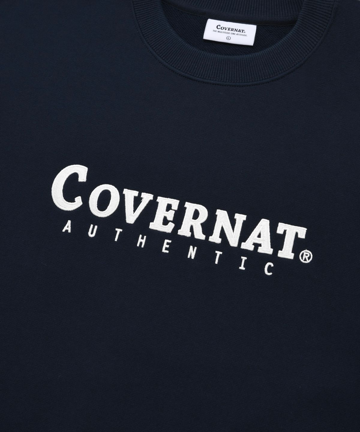 커버낫(COVERNAT) 어센틱 로고 맨투맨 Navy