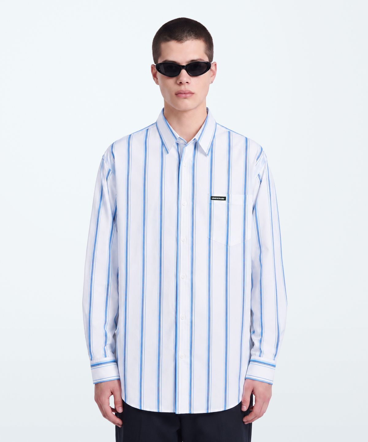언더에어(UNDERAIR) [오버사이즈] THAAD STRIPE SHIRTS (2 COLOR)