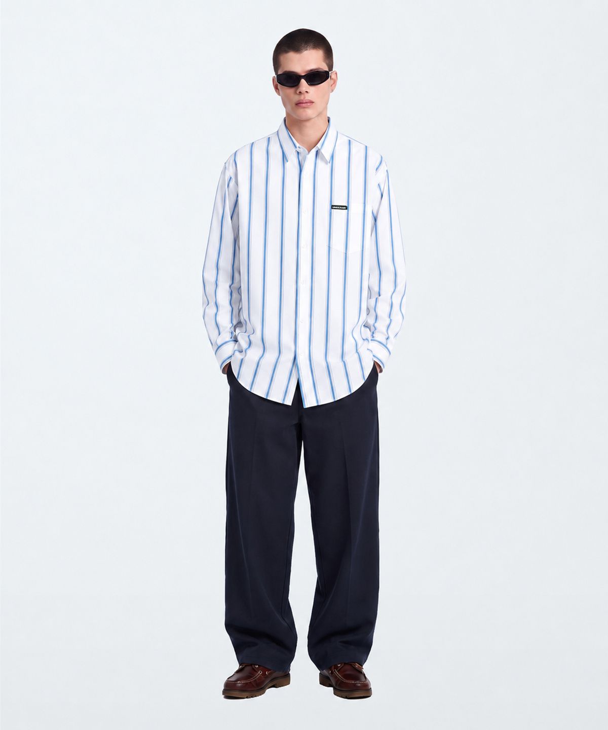언더에어(UNDERAIR) [오버사이즈] THAAD STRIPE SHIRTS (2 COLOR)
