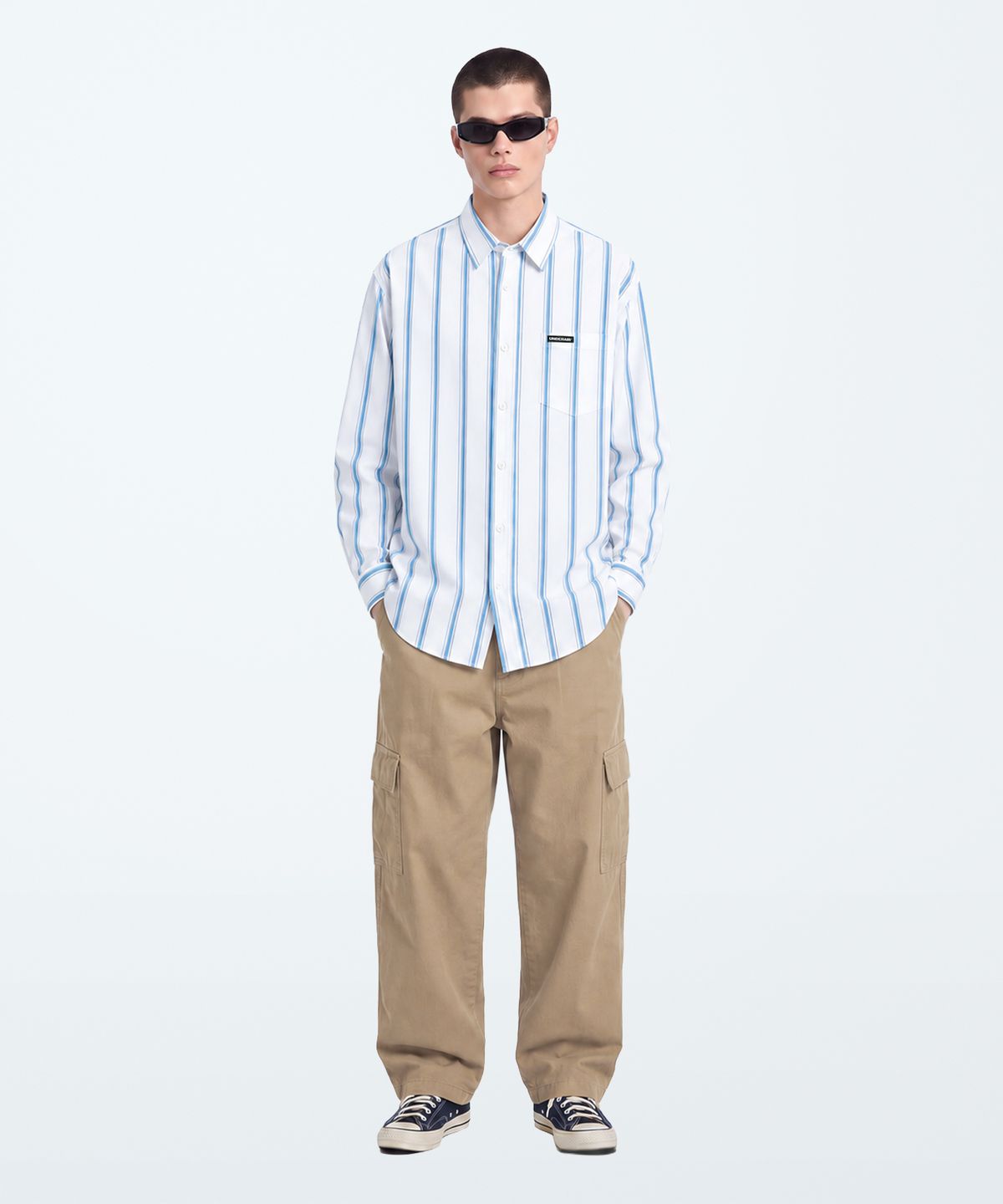 언더에어(UNDERAIR) [오버사이즈] THAAD STRIPE SHIRTS (2 COLOR)