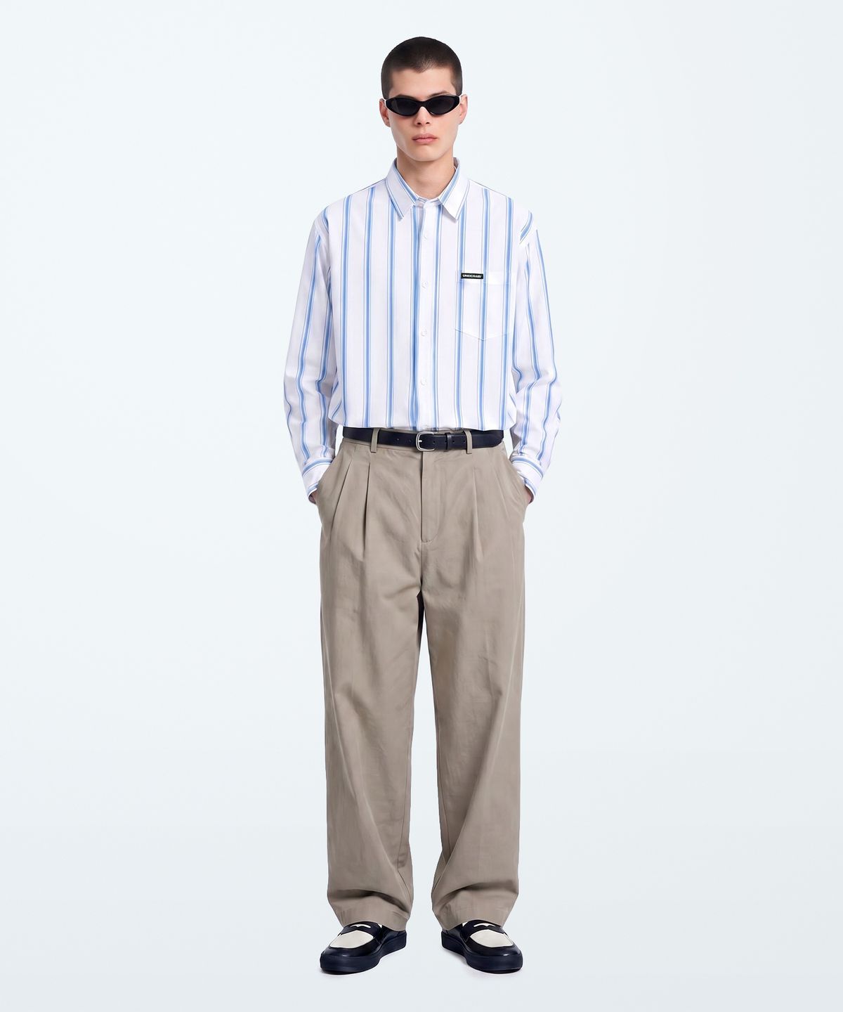 언더에어(UNDERAIR) [오버사이즈] THAAD STRIPE SHIRTS (2 COLOR)