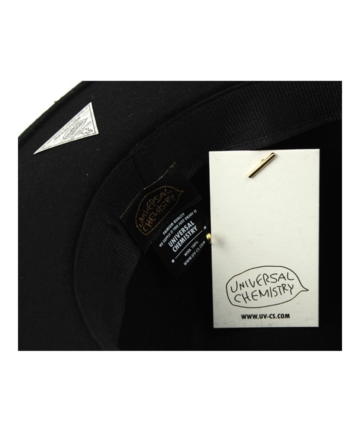 유니버셜 케미스트리(UNIVERSAL CHEMISTRY) Line Black Wool Y Fedora 울페도라