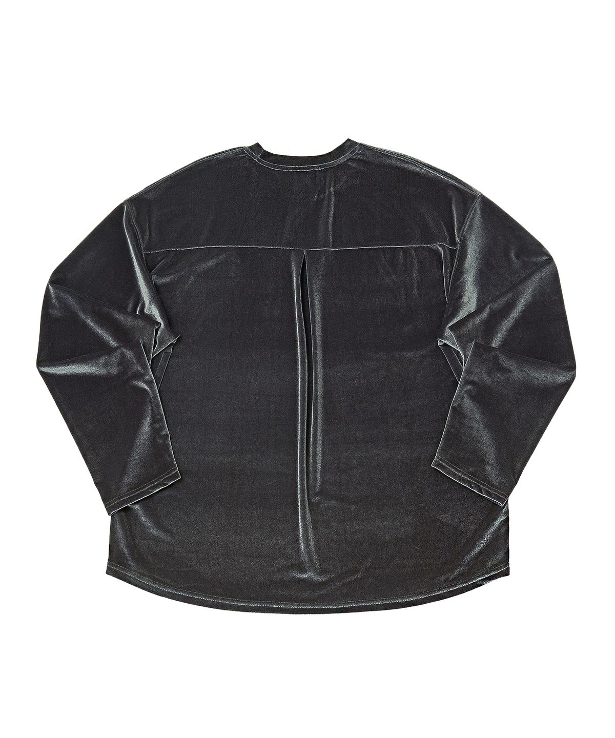어낫띵(A NOTHING) DROP-SHOULDER VELVET TEE (Charcoal)