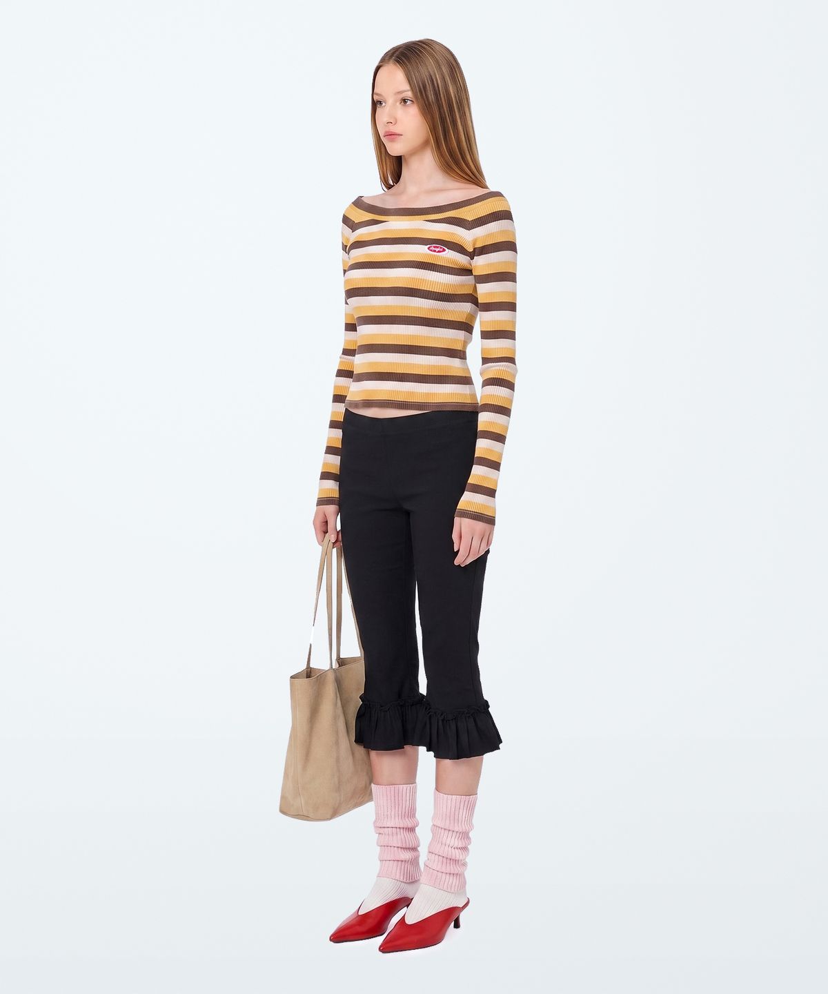 아파트먼트(APARTMENT) (W) TASTE Crop T - Mustard
