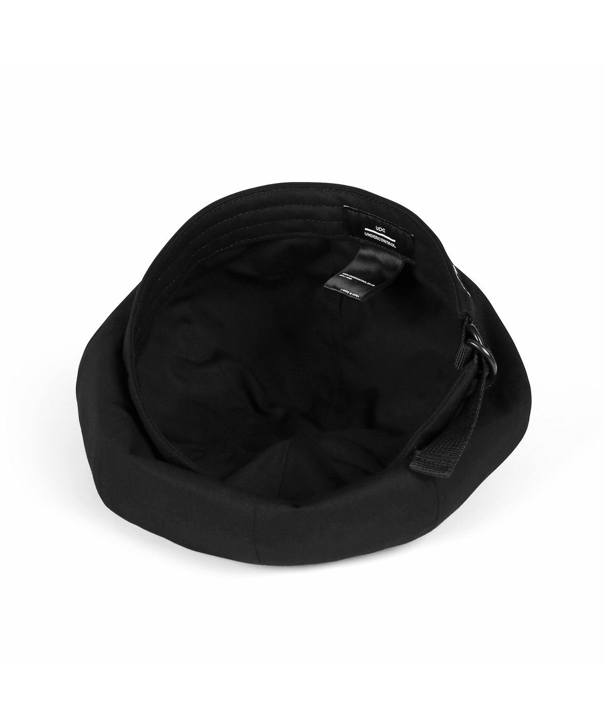 언더컨트롤(UNDERCONTROL) 코튼 사이즈 조절 베레모 BERET / WEB STRAP / BLACK