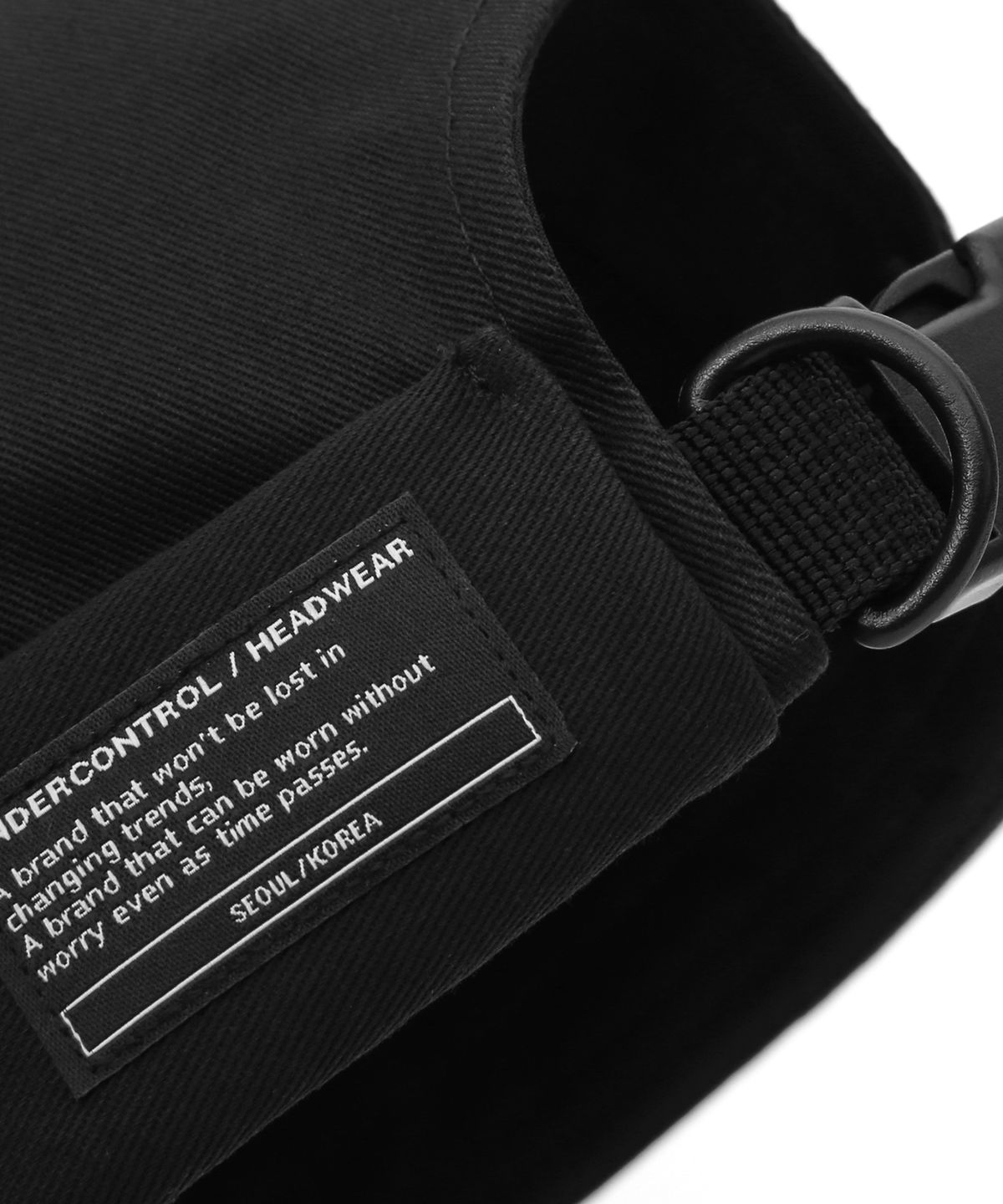 언더컨트롤(UNDERCONTROL) 코튼 브림리스캡 MOLD CAP / TWILL COTTON / BLACK