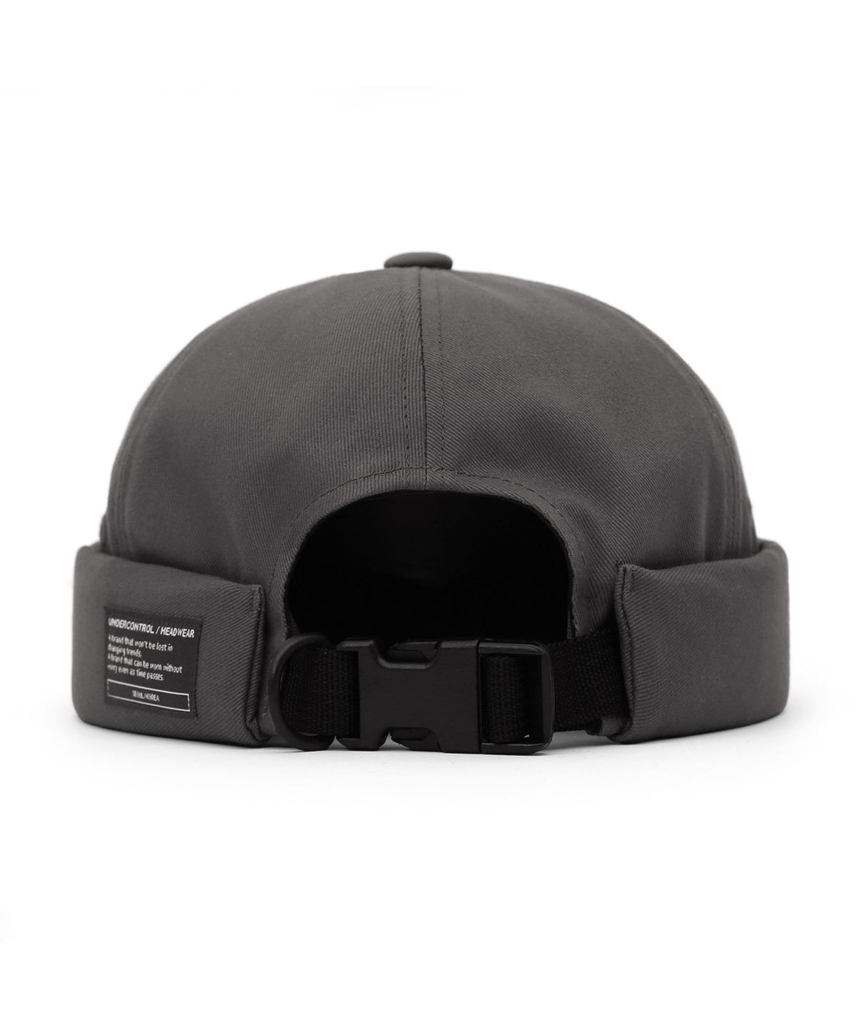 언더컨트롤(UNDERCONTROL) 코튼 브림리스캡 MOLD CAP / TWILL COTTON / CHARCOAL