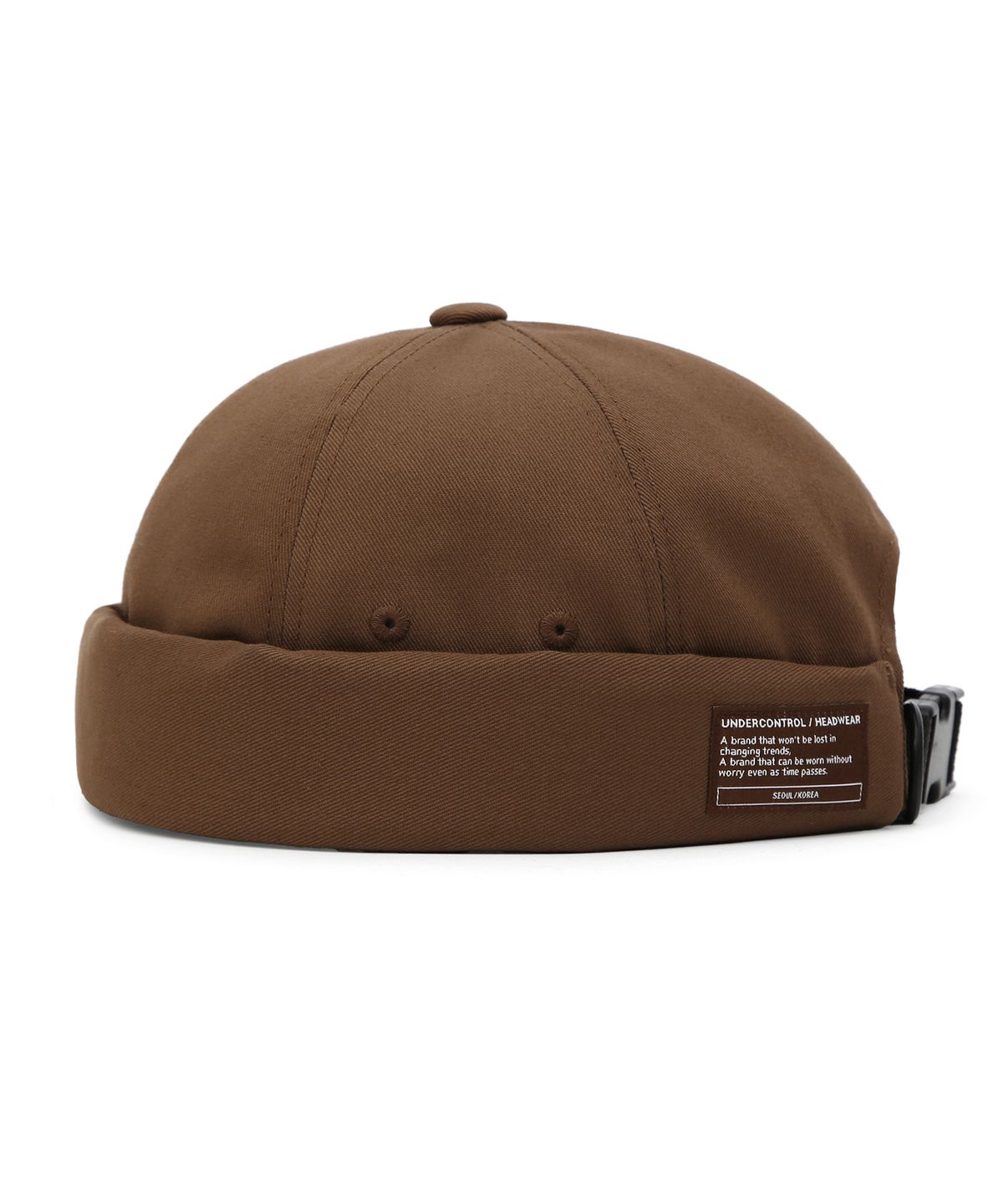 언더컨트롤(UNDERCONTROL) 코튼 브림리스캡 MOLD CAP / TWILL COTTON / D BROWN