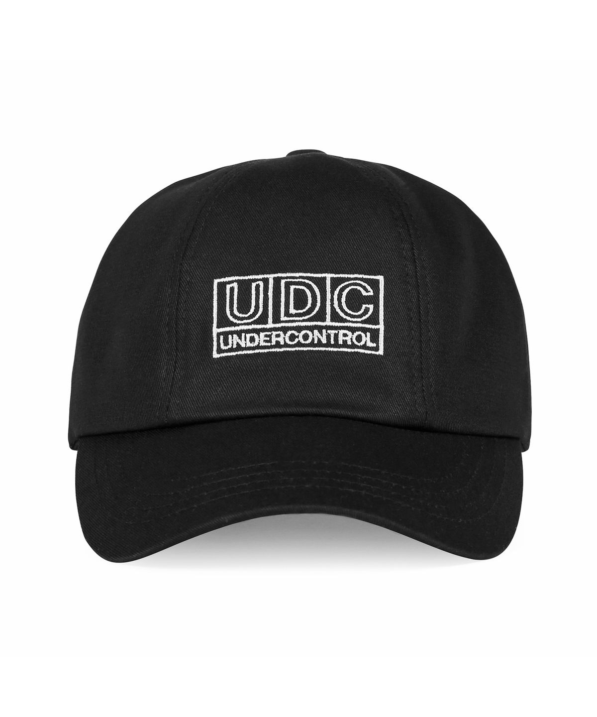 언더컨트롤(UNDERCONTROL) 코튼 로고 볼캡 SKELETON UDC / BUMPER B B / BLACK