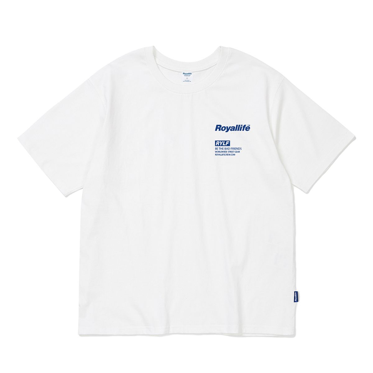 로얄라이프(ROYALLIFE) RYLF 박스 로고 오버핏 반팔티 (RL401 RYLF BOX LOGO TEE) - WHITE