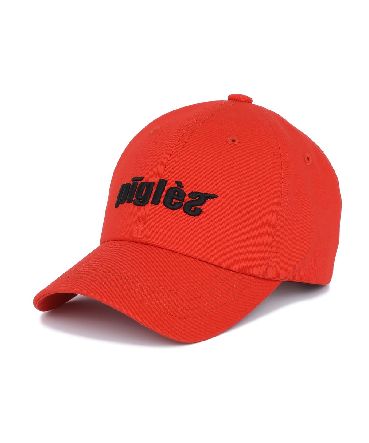 피글스(PIGLES) 볼륨자수 로고 모자(오렌지)