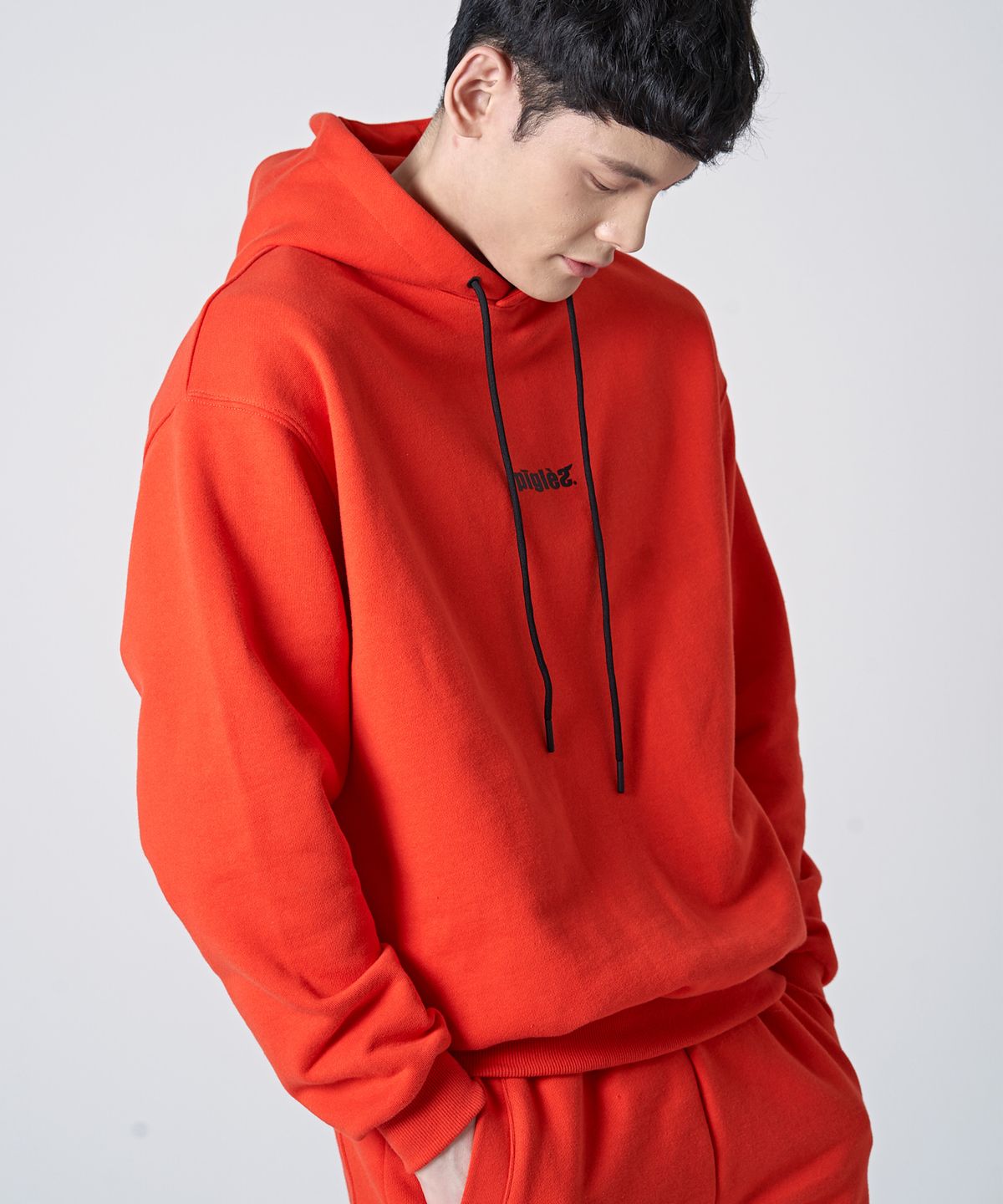 피글스(PIGLES) 피글스 오리지널 로고 후드(오렌지)