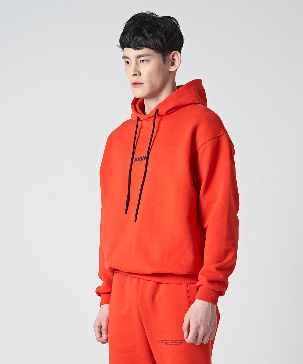 피글스(PIGLES) 피글스 오리지널 로고 후드(오렌지)