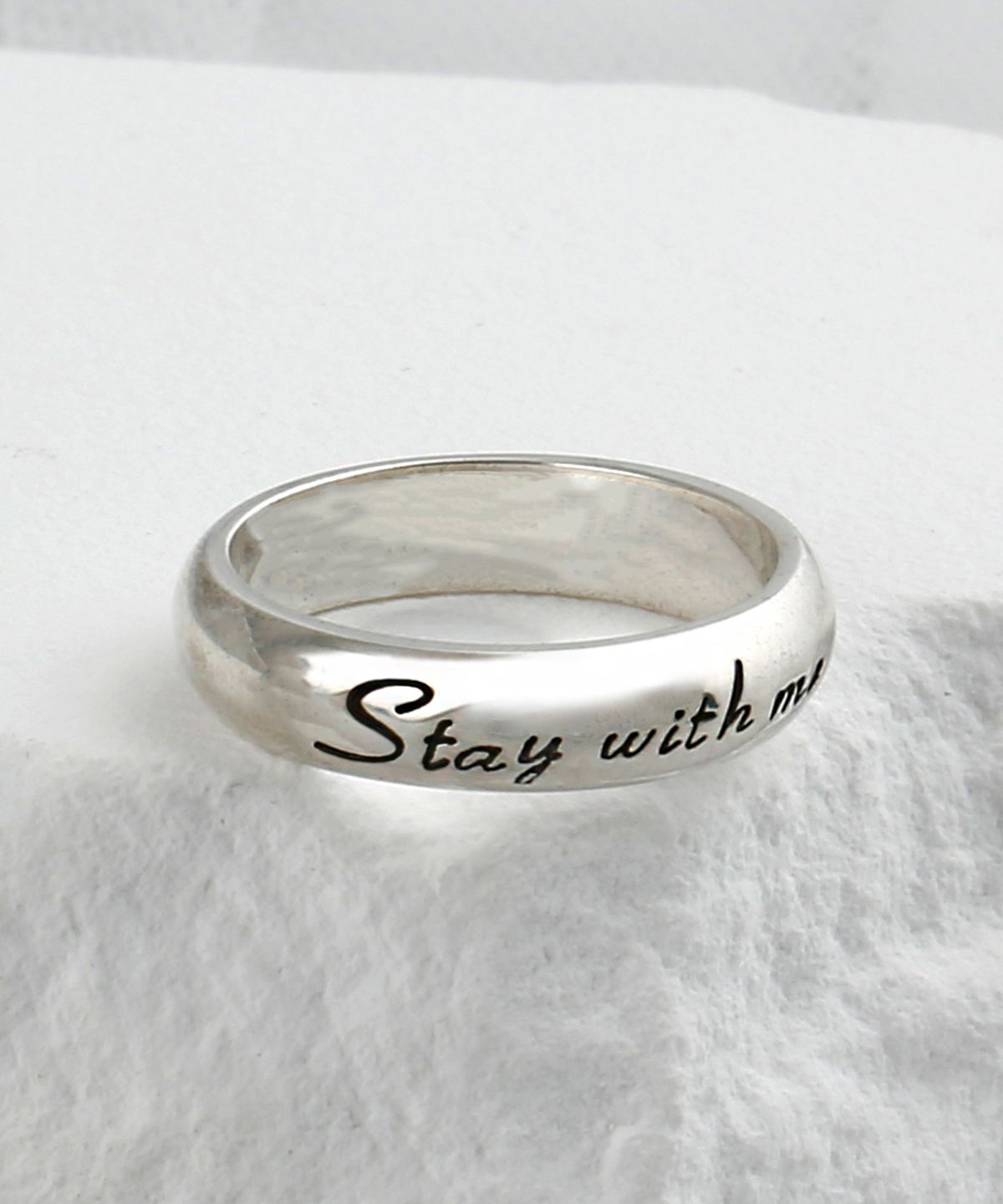 쇼브오프(SHOVEOFF) [실버 925] SVR-#S602 레터링 Stay with me 커플링 우정반지
