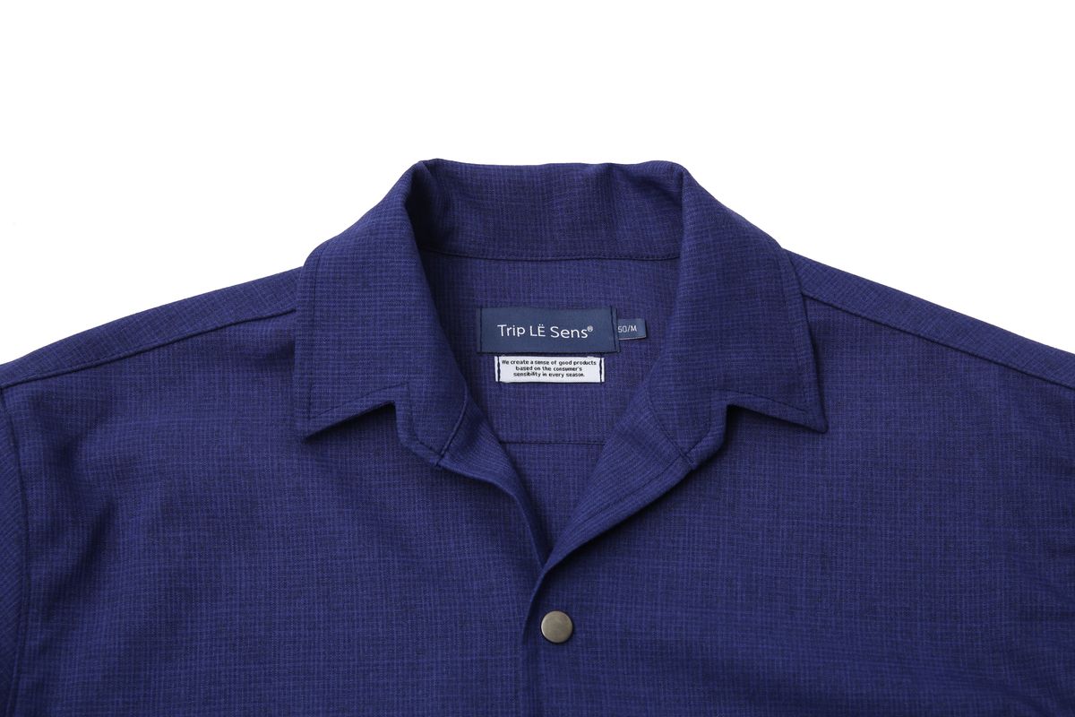 트립르센스(TRIP LE SENS) OVERSIZED STRING SHIRTS JACKET NAVY