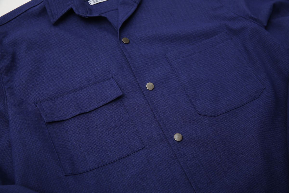 트립르센스(TRIP LE SENS) OVERSIZED STRING SHIRTS JACKET NAVY