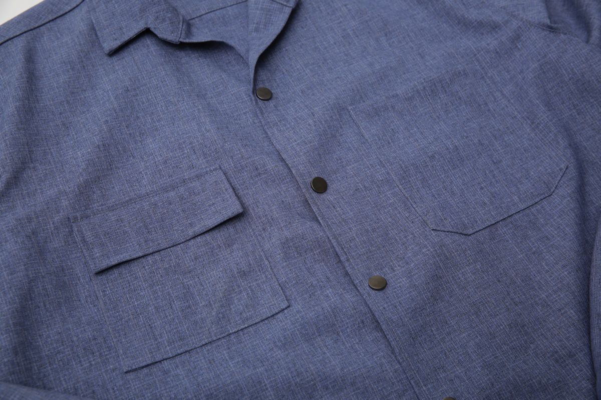 트립르센스(TRIP LE SENS) OVERSIZED STRING SHIRTS JACKET BLUE