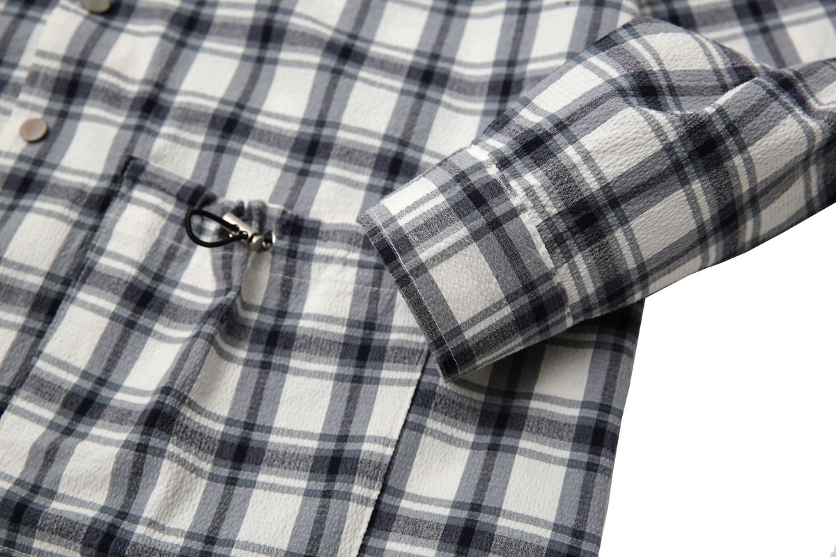 트립르센스(TRIP LE SENS) CHECK STRING POCKET SHIRTS JACKET GREY