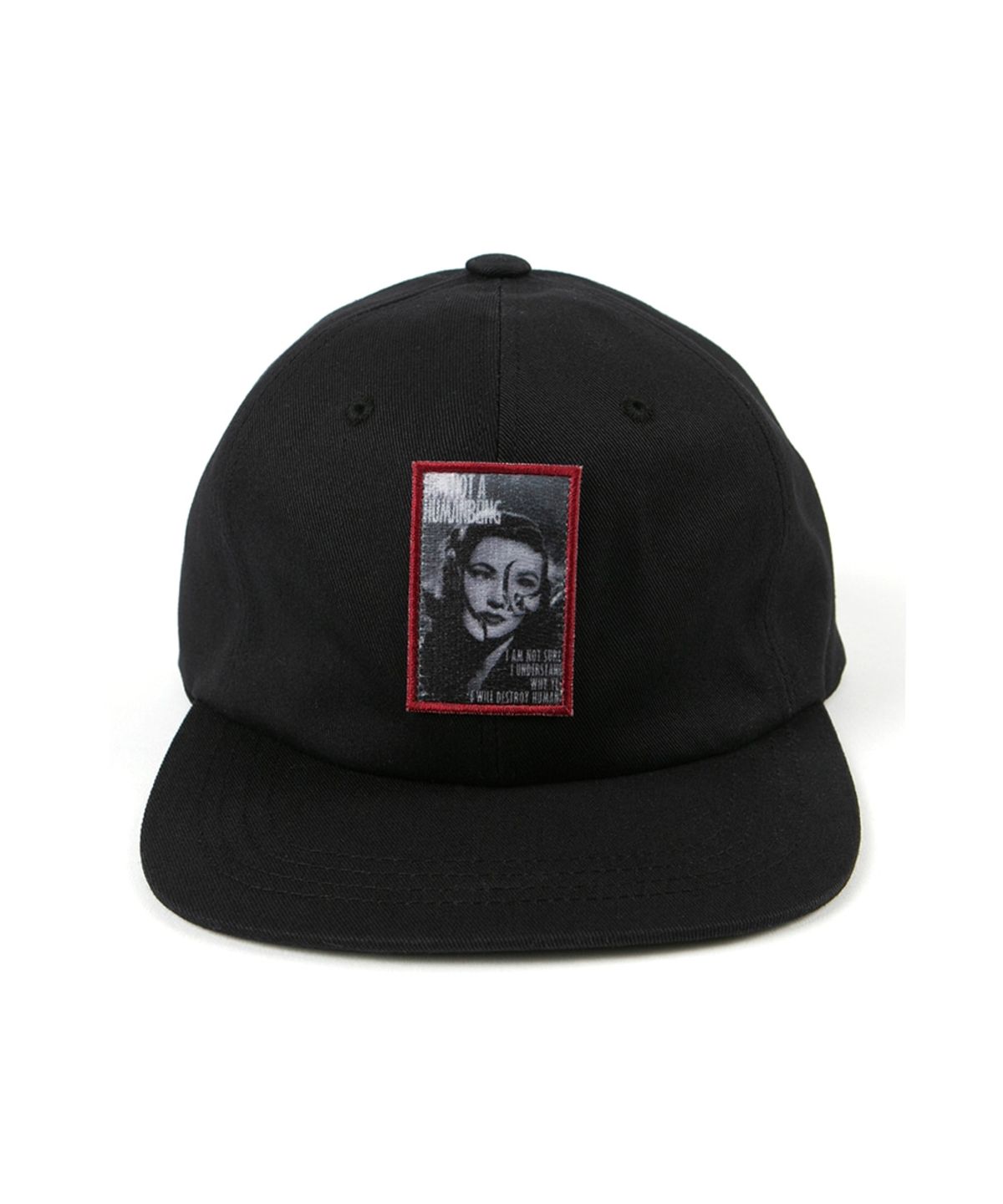 아임낫어휴먼비잉(I AM NOT A HUMAN BEING) Art Embroidery Cap - BLACK