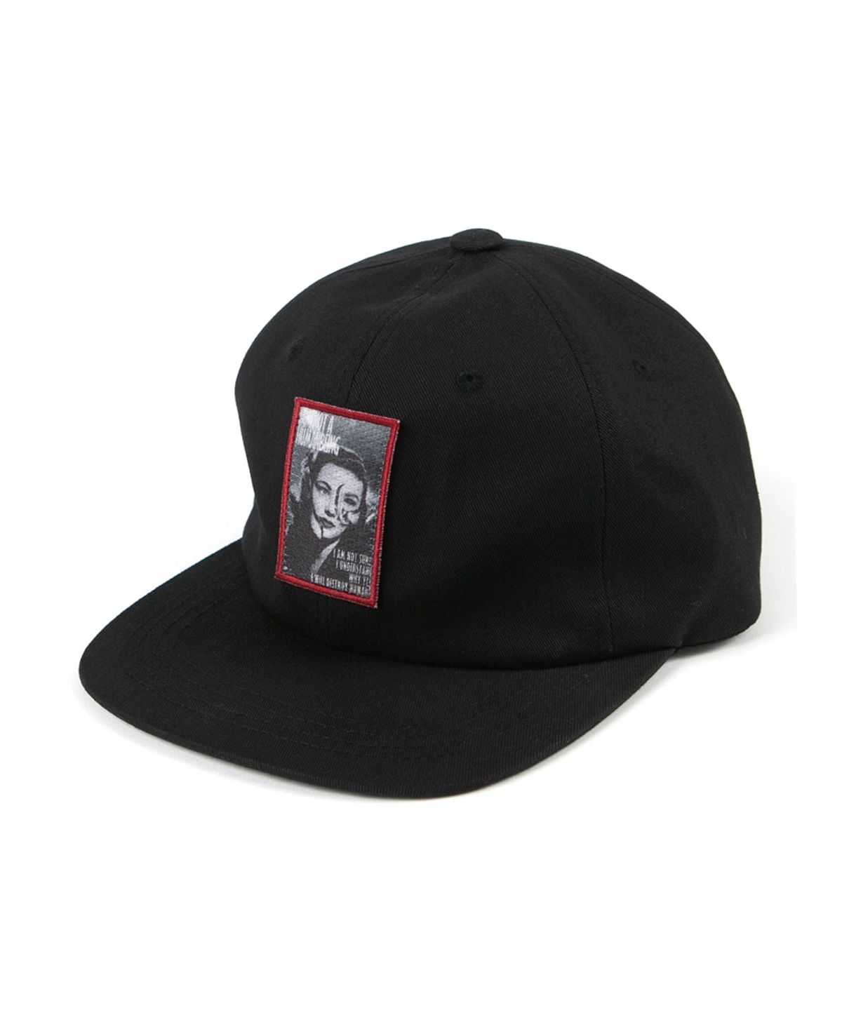 아임낫어휴먼비잉(I AM NOT A HUMAN BEING) Art Embroidery Cap - BLACK