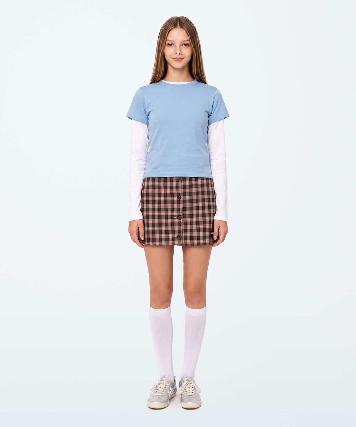 아파트먼트(APARTMENT) (W) CHIEK CHECK MINI SKIRT - PINK