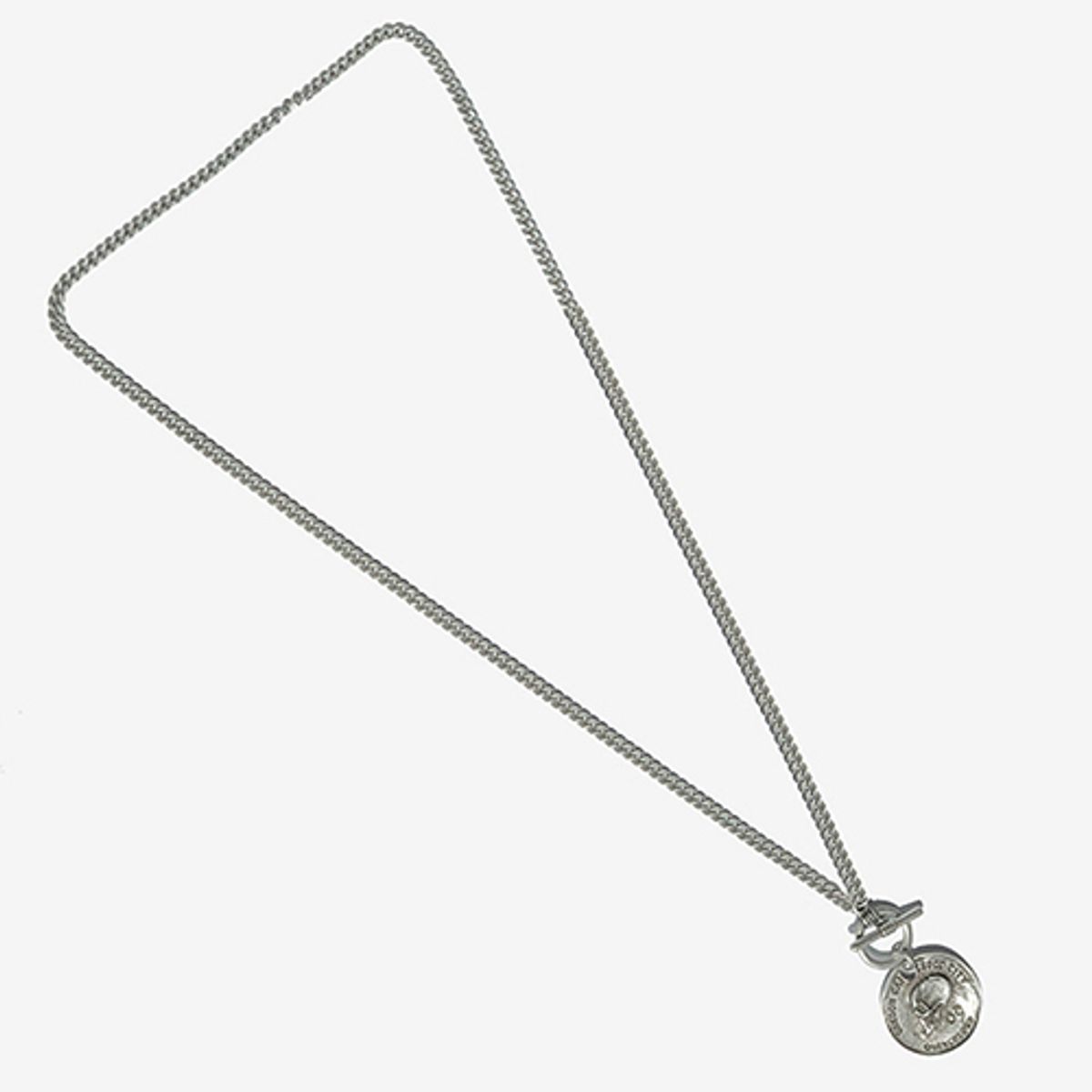 러쉬오프(RUSH OFF) Faded Skull Pandant Necklace - Basic Chain ver. / 페이디드 스컬 펜던트 베이직 체인목걸이 (은도금)