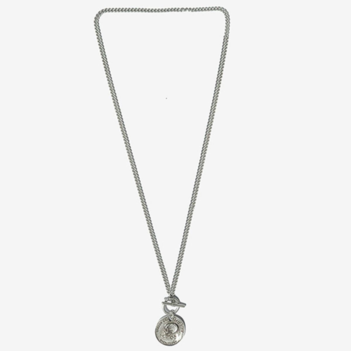 러쉬오프(RUSH OFF) Faded Skull Pandant Necklace - Basic Chain ver. / 페이디드 스컬 펜던트 베이직 체인목걸이 (은도금)