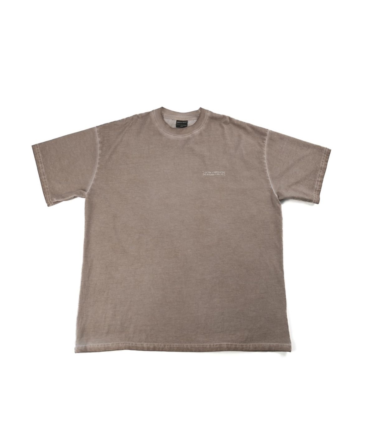 아임낫어휴먼비잉(I AM NOT A HUMAN BEING) Washed Tee (HAND MADE) - BEIGE
