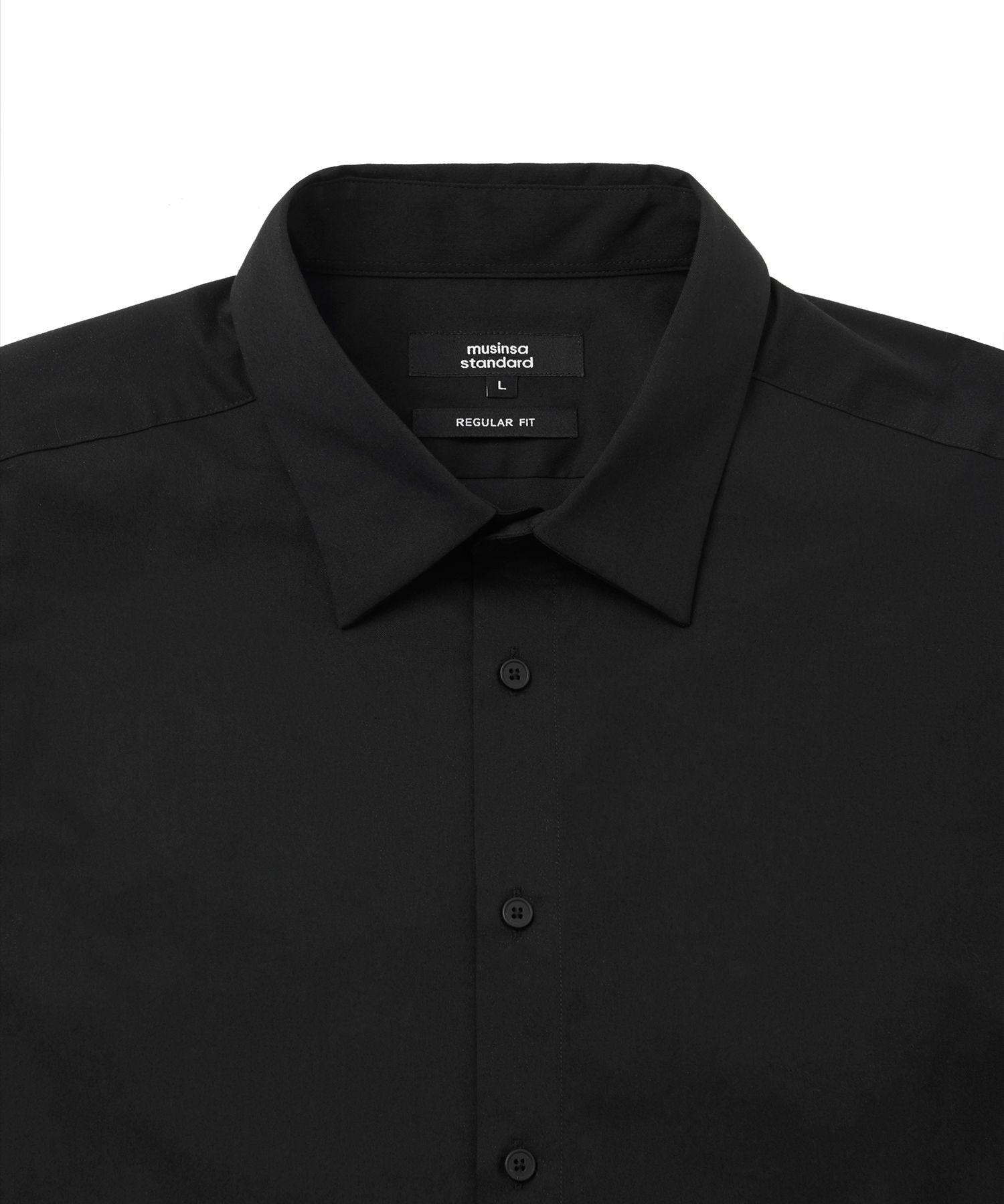MUSINSA | MUSINSA STANDARD BASIC DRESS SHIRT [BLACK]