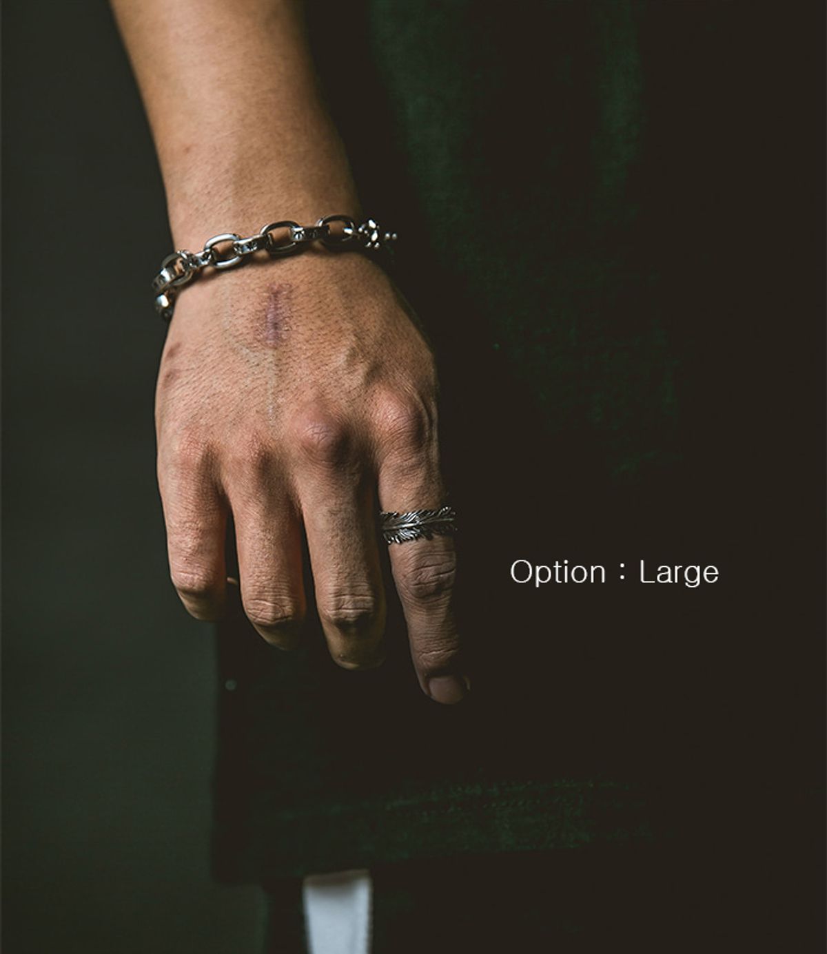 스팅925(STING925) Sharp Feather Ring