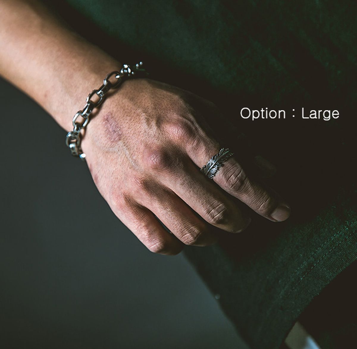 스팅925(STING925) Sharp Feather Ring