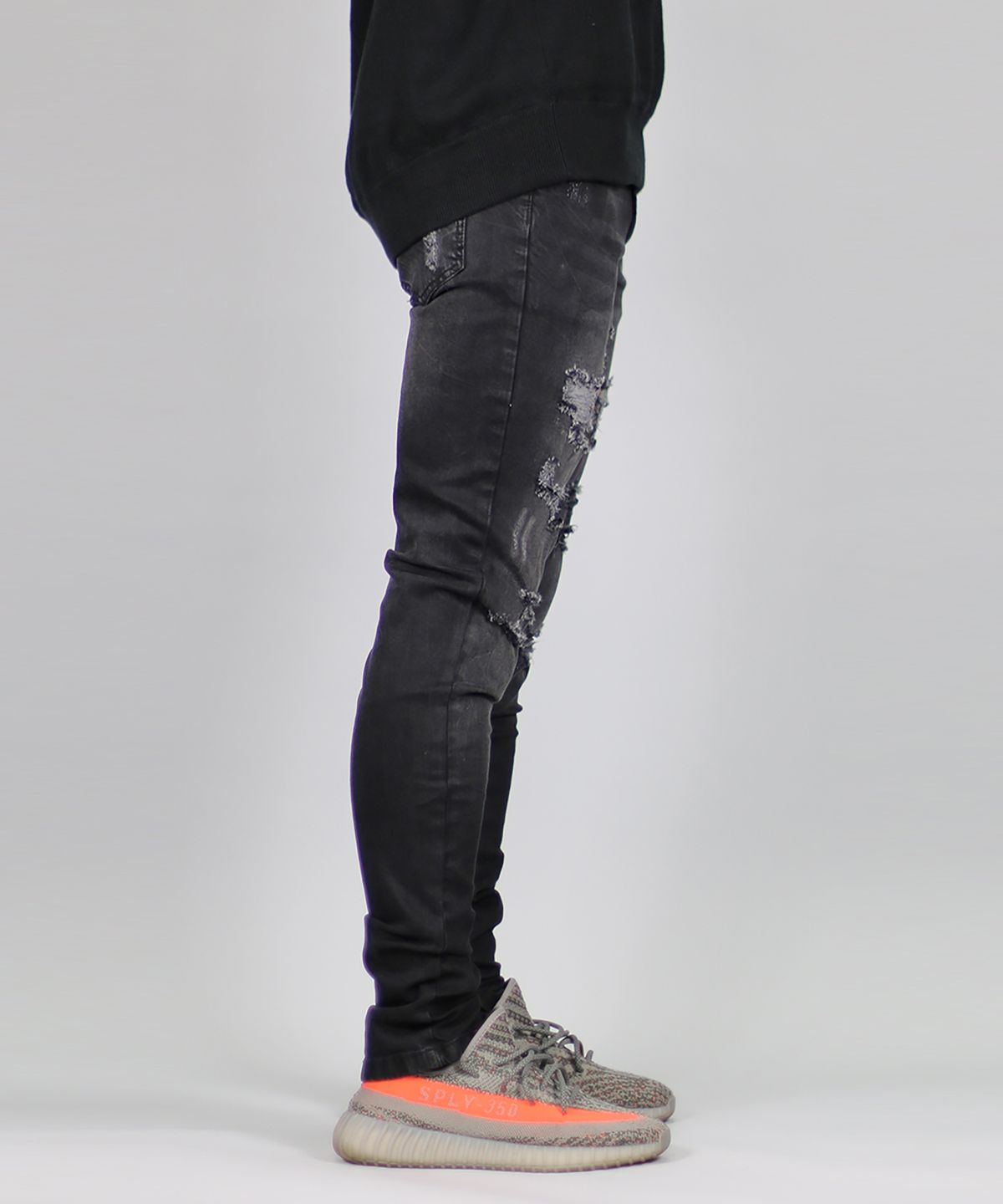 하이퍼 데님(HYPER DENIM) 블랙 가오 지퍼  진