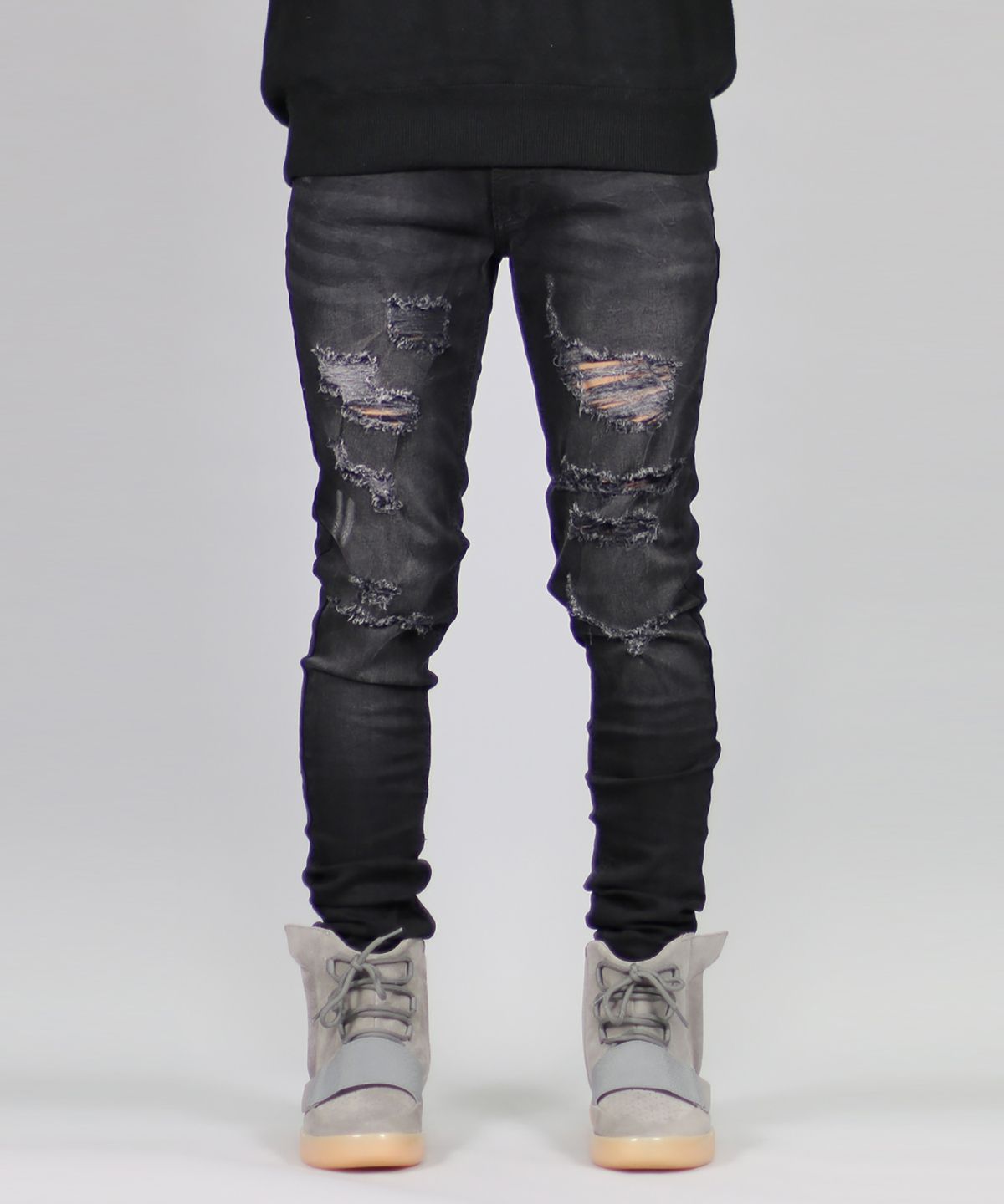 하이퍼 데님(HYPER DENIM) 블랙 가오 지퍼  진