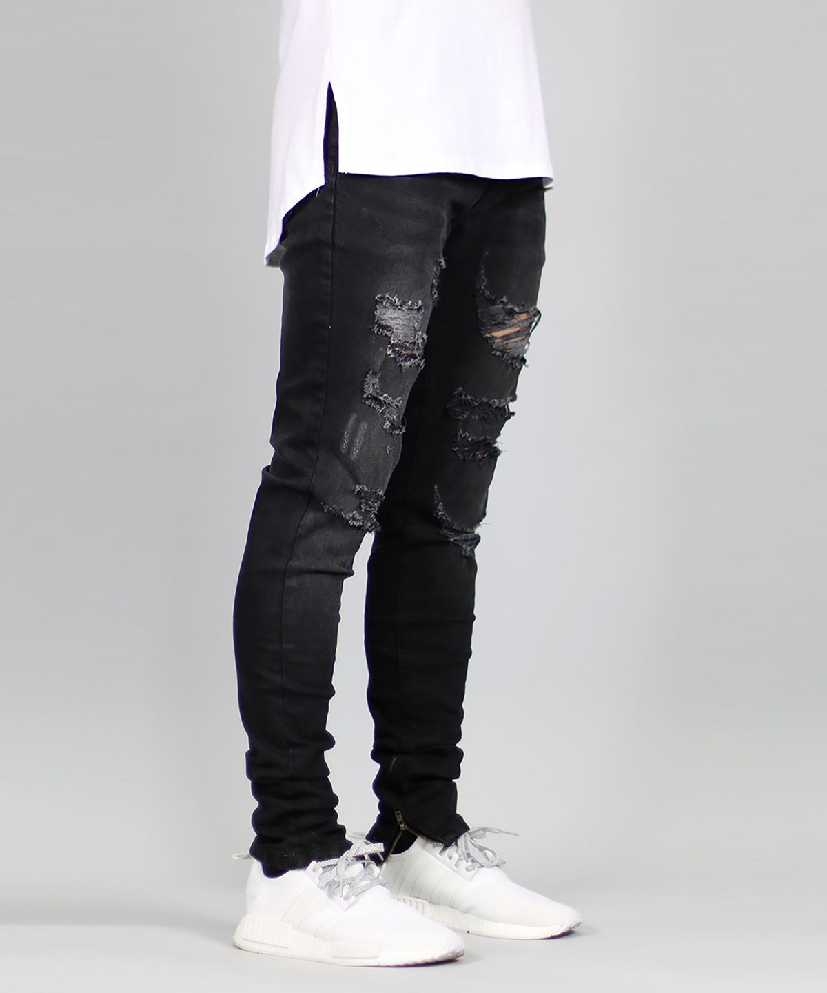 하이퍼 데님(HYPER DENIM) 블랙 가오 지퍼  진