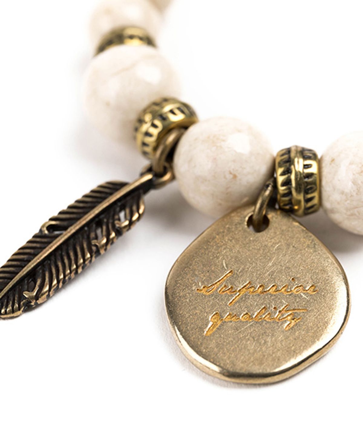 와일드 브릭스(WILD BRICKS) WB GEMSTONE BRACELET (ivory)