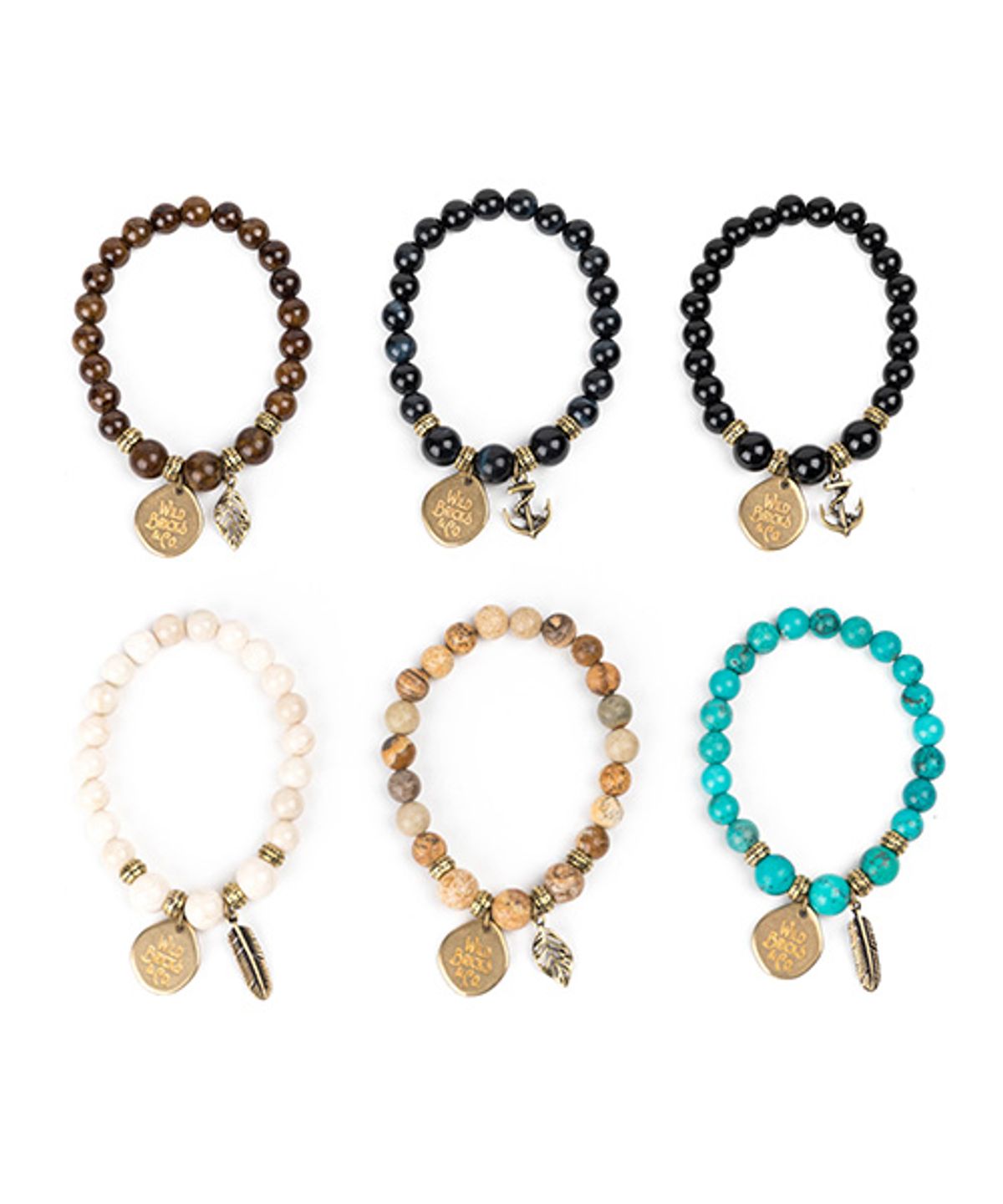 와일드 브릭스(WILD BRICKS) WB GEMSTONE BRACELET (aqua)