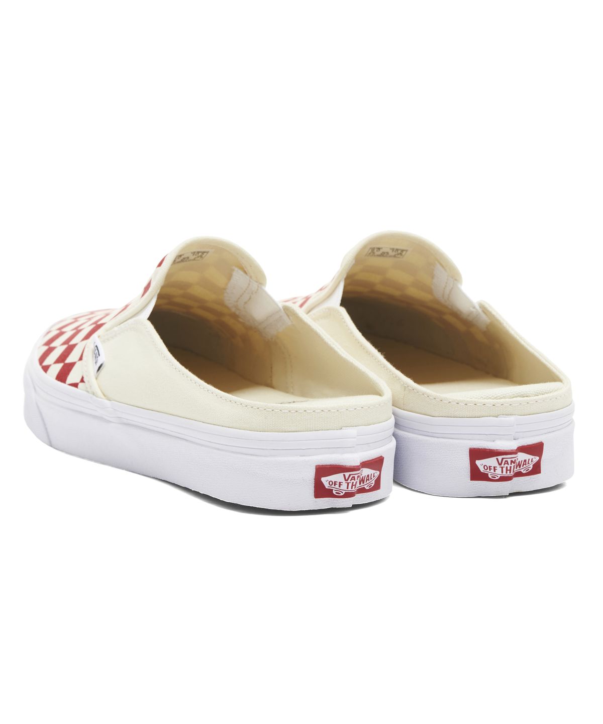 반스(VANS) 클래식 슬립온 뮬 - (체커보드) 레이싱 레드:화이트 / VN0004KTTLF1