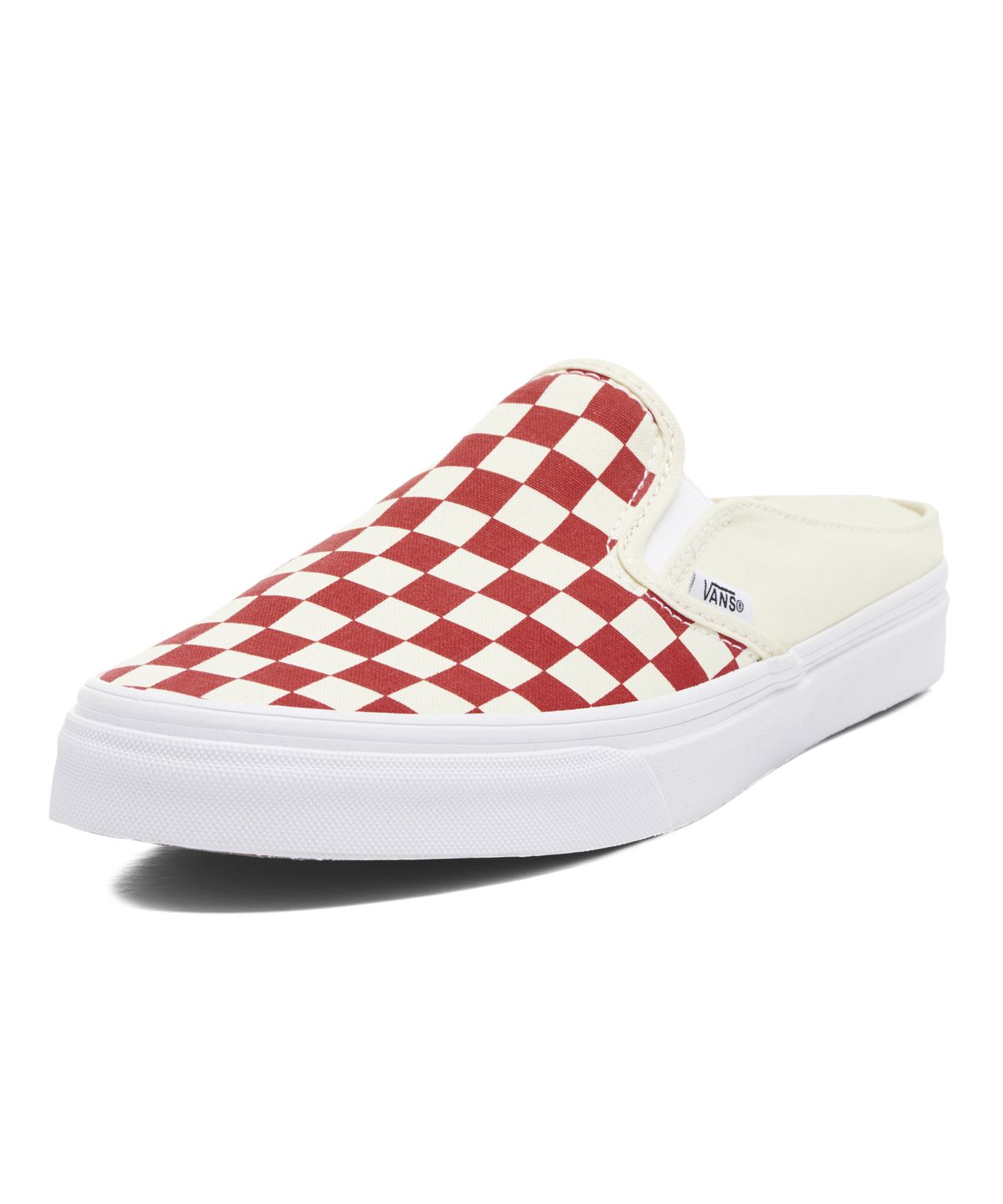 반스(VANS) 클래식 슬립온 뮬 - (체커보드) 레이싱 레드:화이트 / VN0004KTTLF1