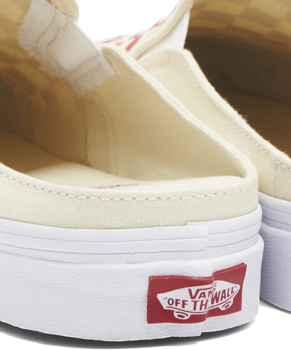 반스(VANS) 클래식 슬립온 뮬 - (체커보드) 레이싱 레드:화이트 / VN0004KTTLF1