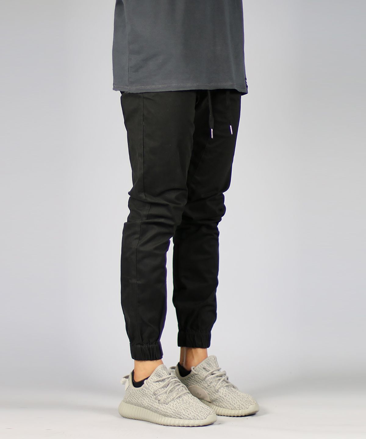 하이퍼 데님(HYPER DENIM) 블랙 드롭 크로치 조거
