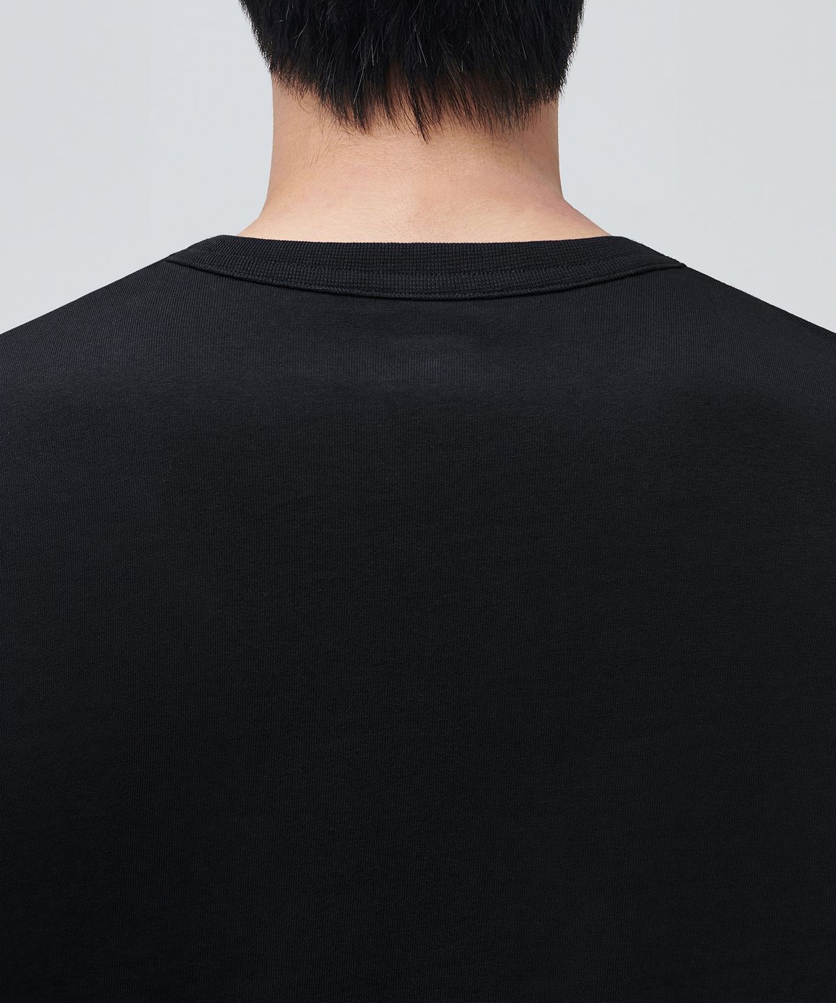 무신사 스탠다드(MUSINSA STANDARD) 크루 넥 7부 티셔츠 [블랙]