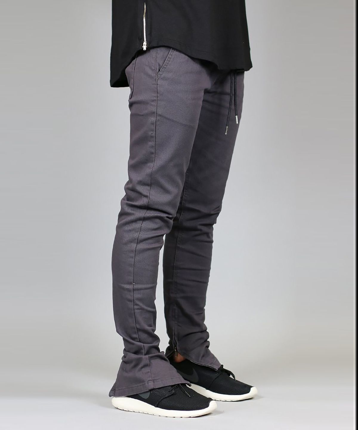 하이퍼 데님(HYPER DENIM) 차콜 지퍼 팬츠